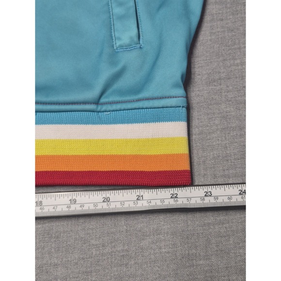 COOGI Colorblock Full Zip Hoodie Vintage Y2K Logo Patch Rainbow Stripe 4XL Rare - Picture 10 of 12